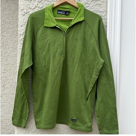 Patagonia Men's R Series Green Polartec 1/4 Zip Fleece Pullover Size L - Picture 1 of 8